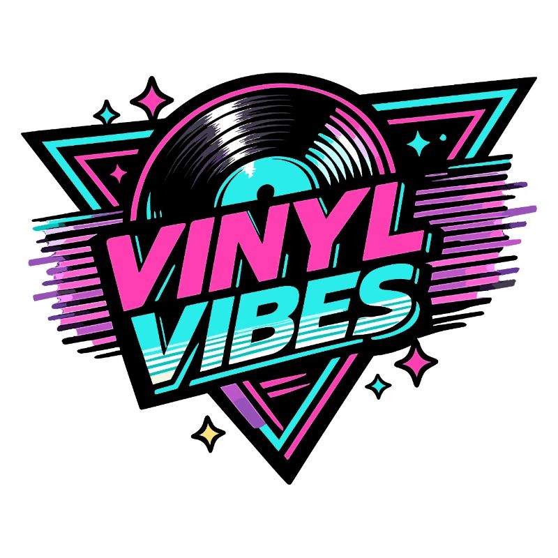 Vinyl Vibes Neon Retro