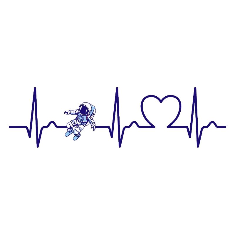 Heart Curve - Pulse - ECG - Astronaut - Space