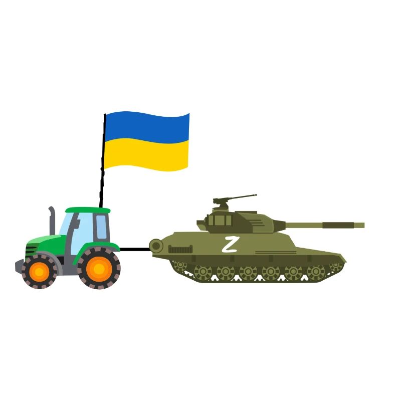Ukraine Farmer Steals A Russian Tank Using Tractor