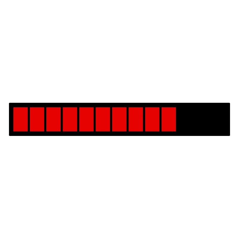 Rechteckige Ladeleiste Schwarz Rot (75%)