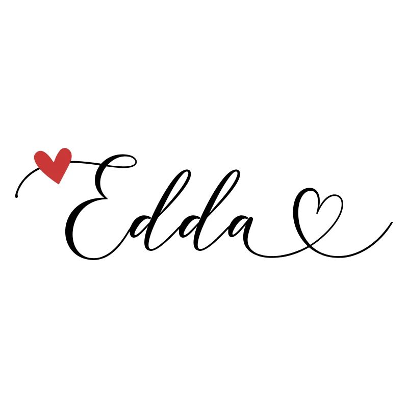 Edda Surname First name Calligraphy Heart