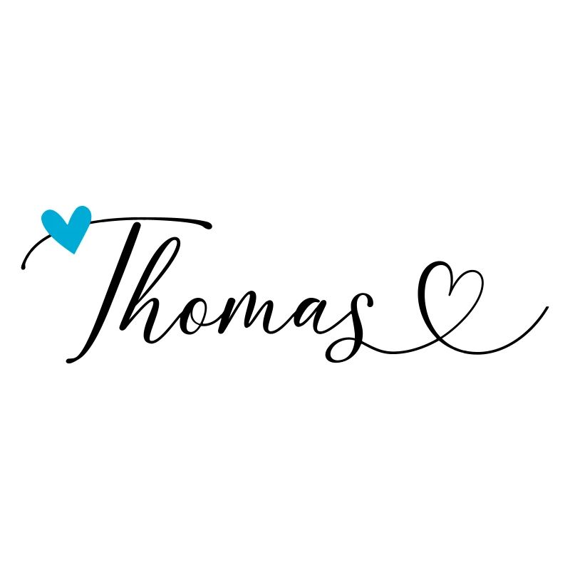 Thomas Surname First name Calligraphy Heart
