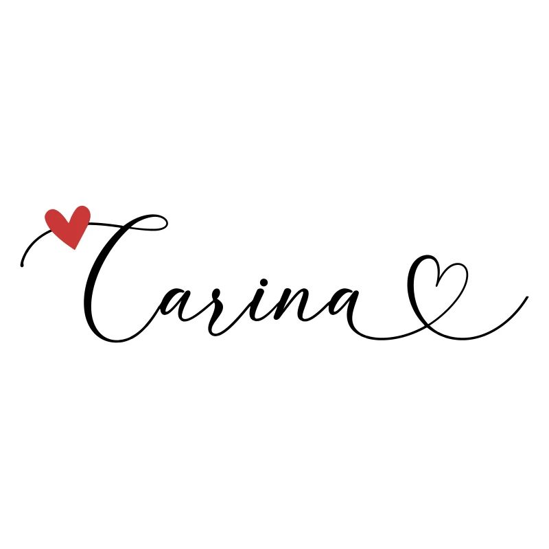Carina Surname First name Calligraphy Heart