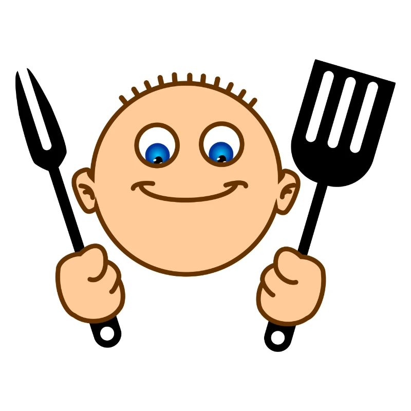 Cheerful help in the kitchen or BBQ