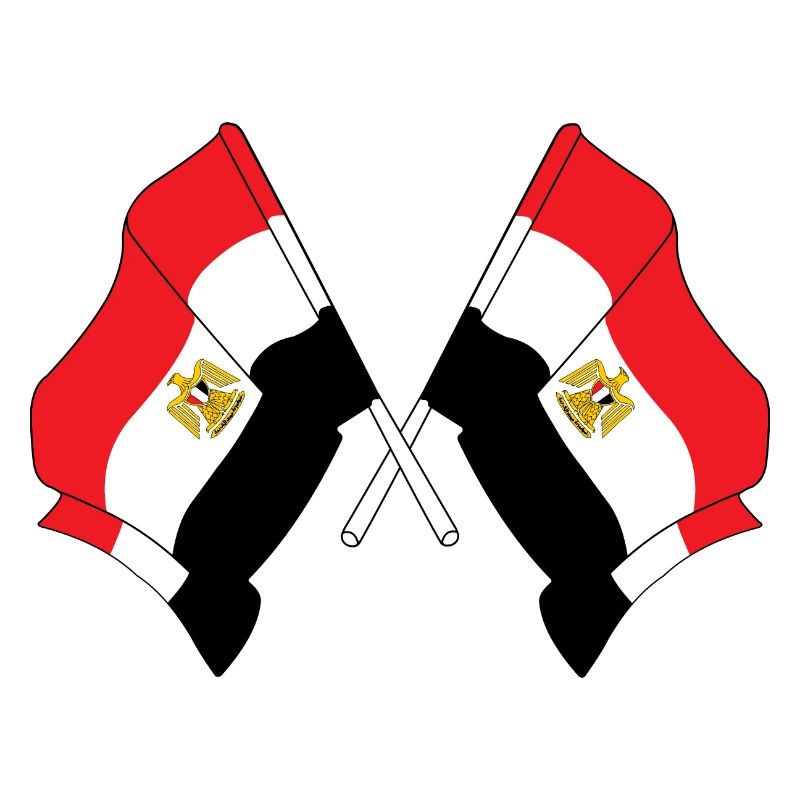 Deux drapeaux Egypte