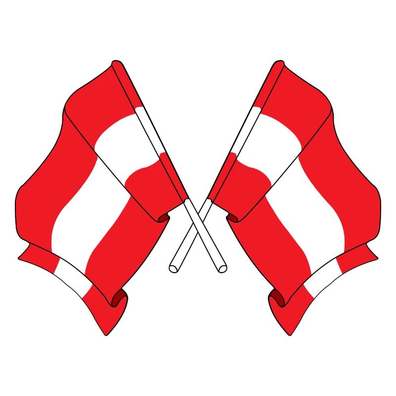 Deux drapeaux Autriche