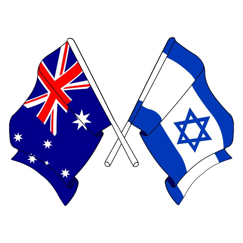 Drapeau de l’Australie et drapeau d’Israël