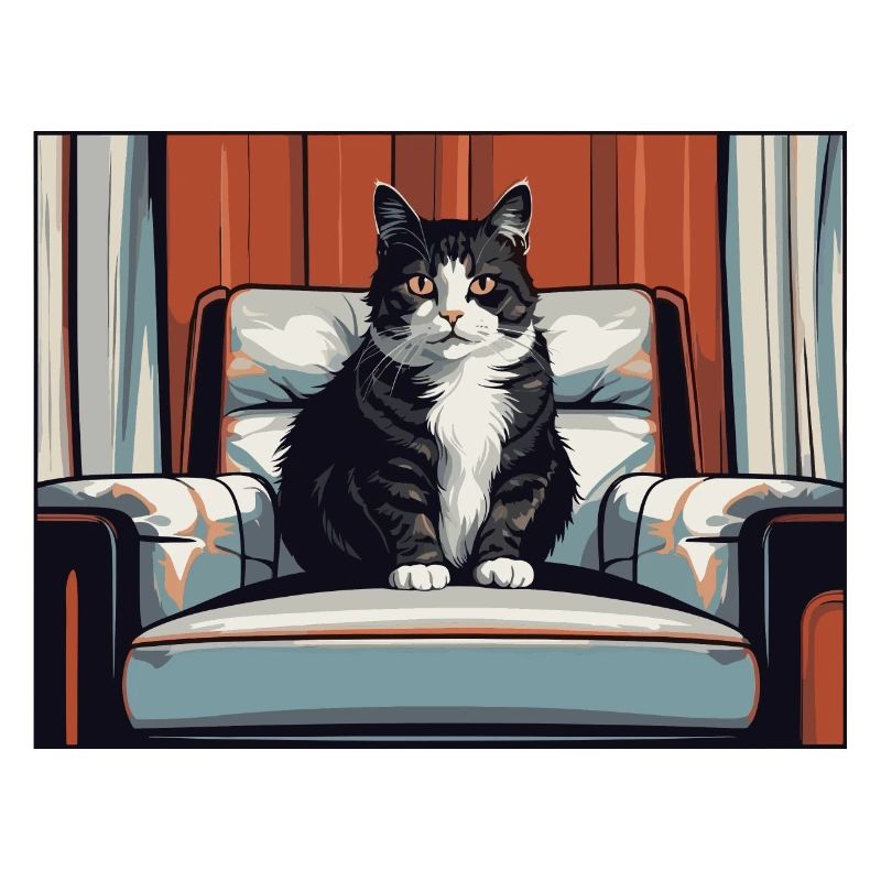 Chat sur fauteuil