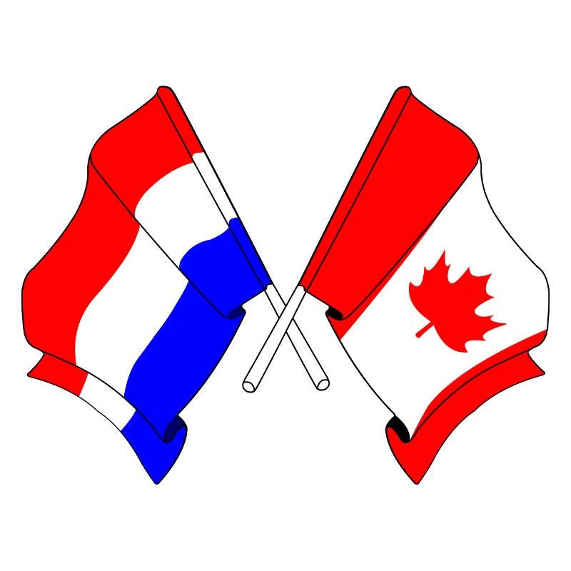 Drapeau des Pays-Bas et drapeau du Canada