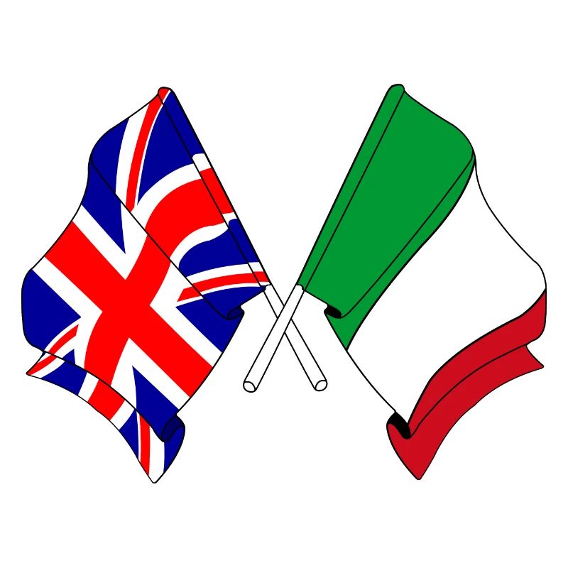 Drapeau Angleterre, drapeau Italie