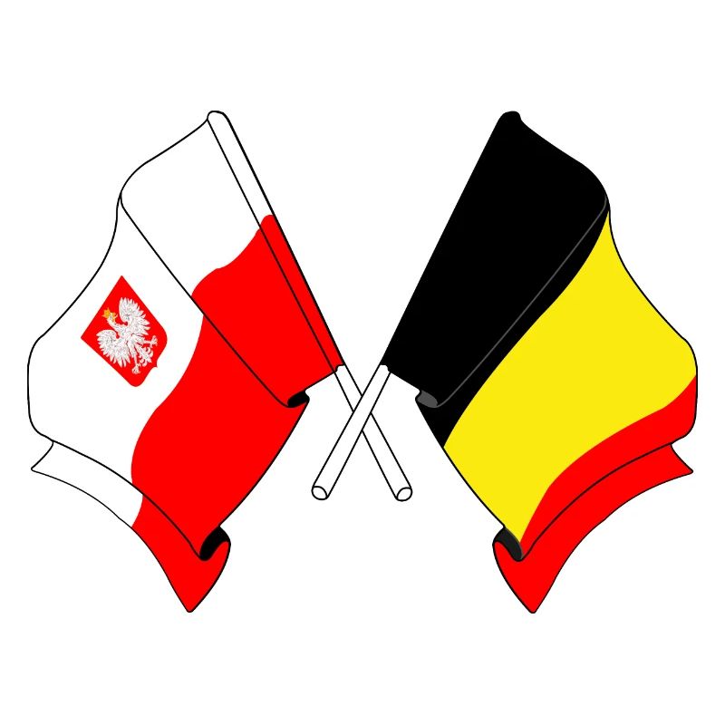 Drapeau de la Pologne, drapeau de la Belgique
