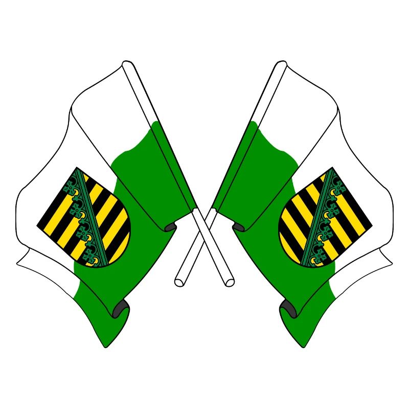 Deux drapeaux de Saxe