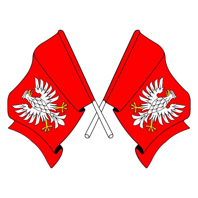 Zwei Flaggen Masowien