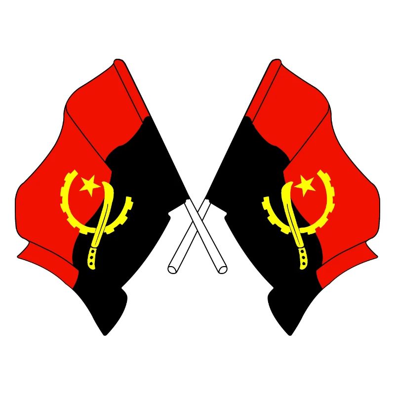 Deux drapeaux Angola