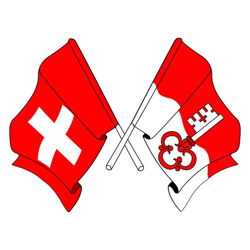 Drapeau de la Suisse et drapeau d’Obwald