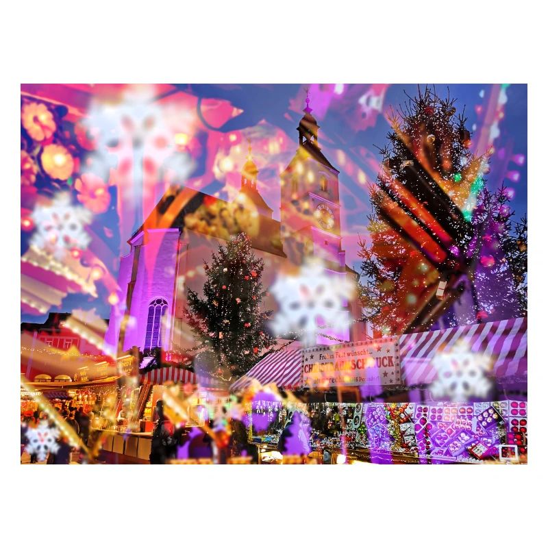 Marché de Noël impression, Joyeux Noël