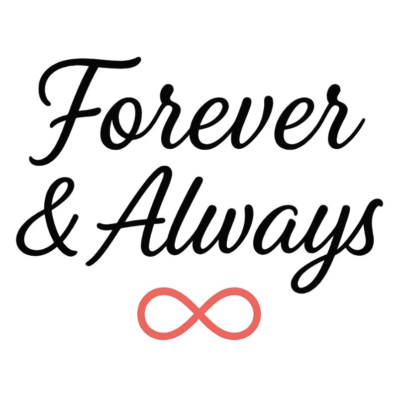 Eternal Infinity Symbol Typography Design