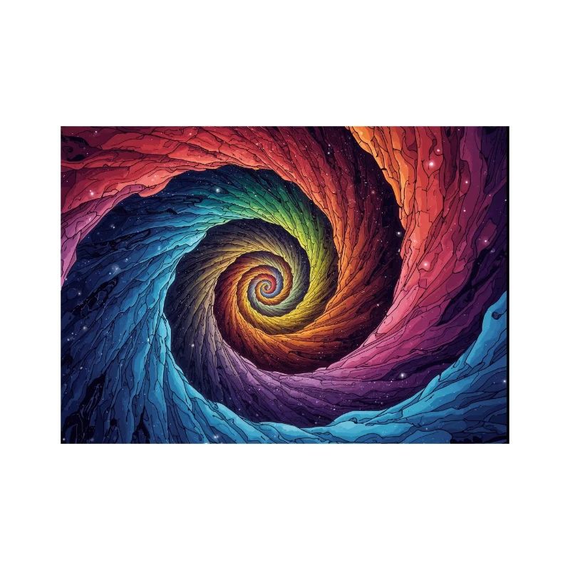 Colorful Galactic Vortex