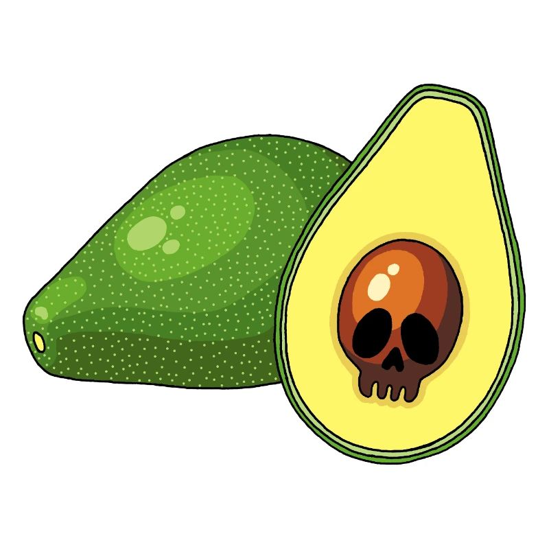 Avocado-Schädel