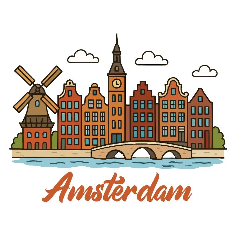 Charming Amsterdam cityscape