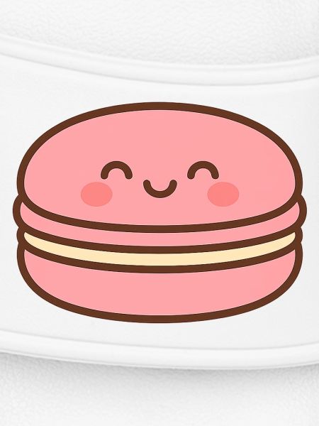 Kawaii pink smile macaron