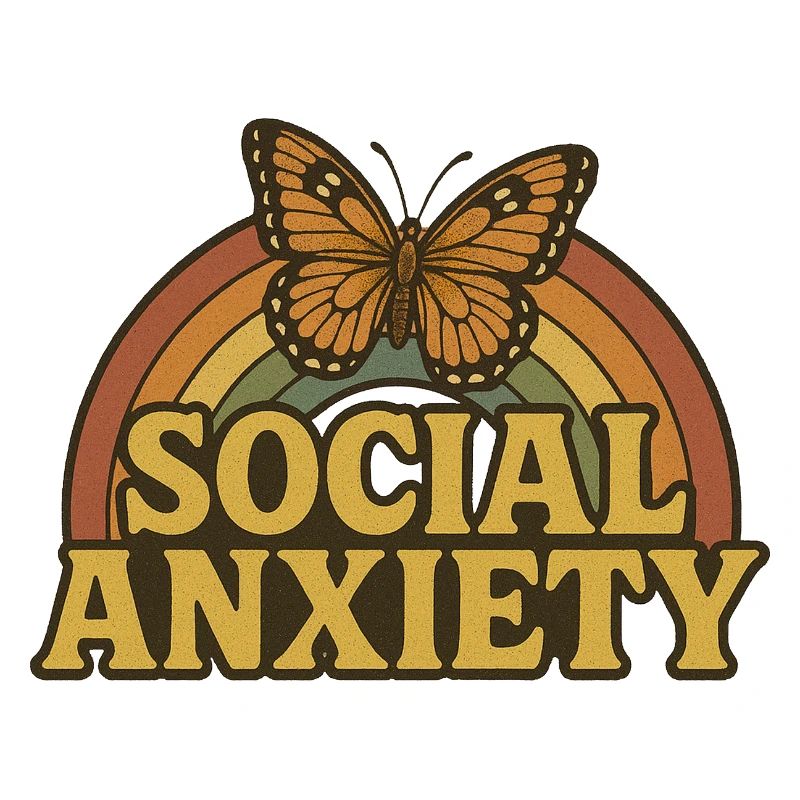Anxiété sociale rétro papillon