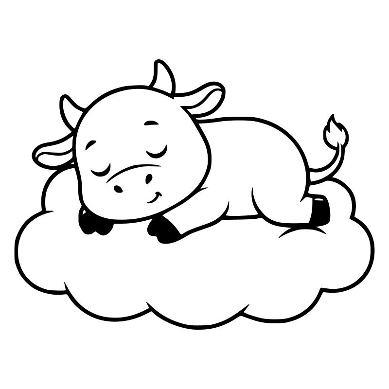 Sleeping Cow Cloud Dream Baby