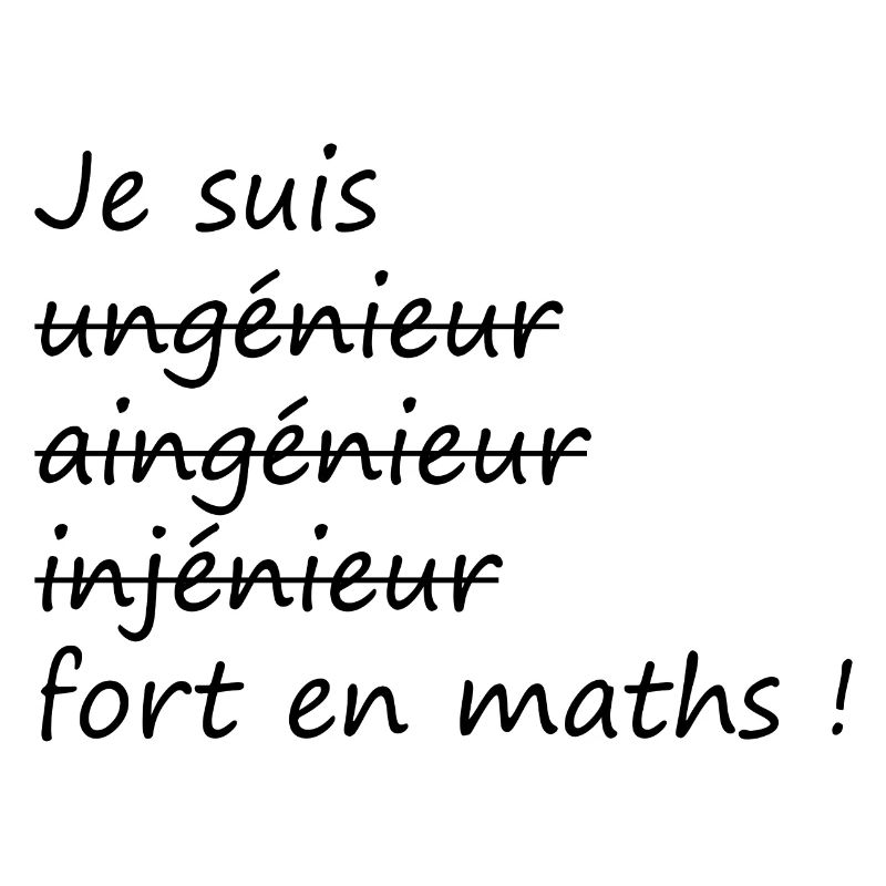 Je suis fort en maths