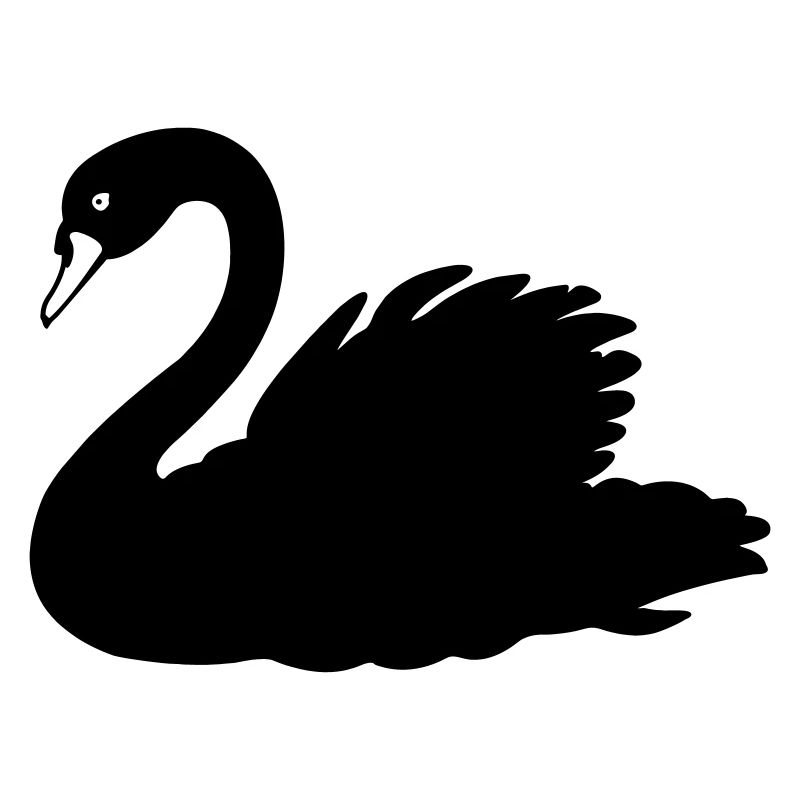 Schwarze Schwanen-Schattenfigur