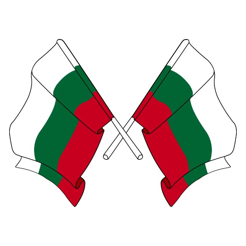 Two flags Bulgaria