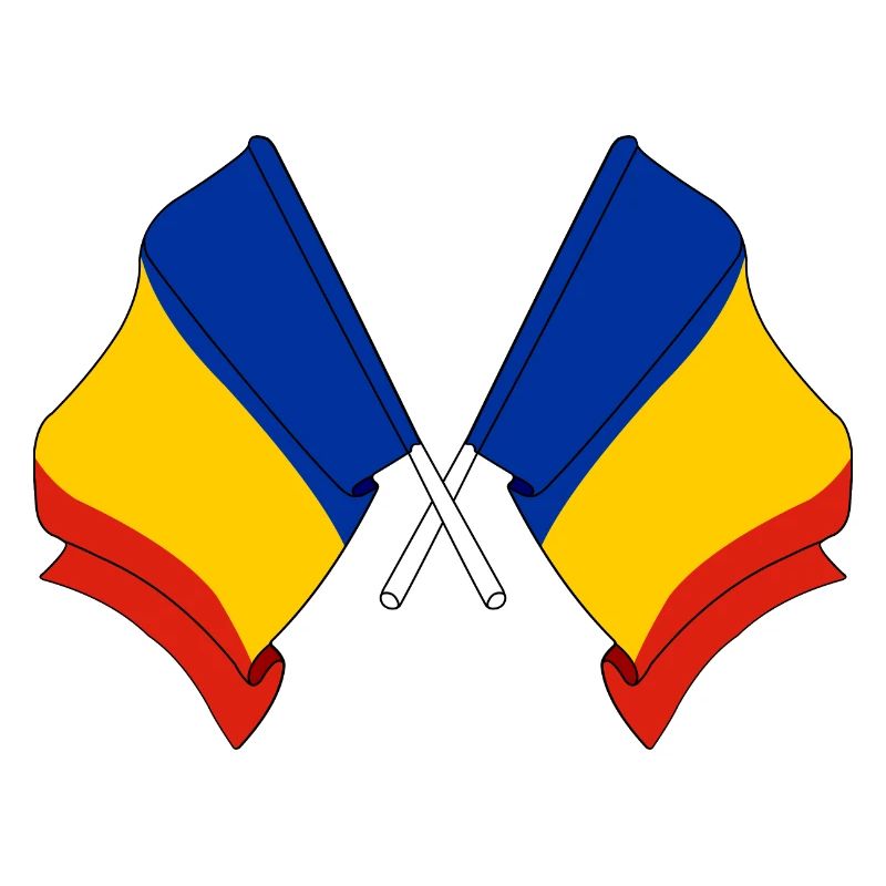 Deux drapeaux Drapeau de la Roumanie, drapeau horizontal m