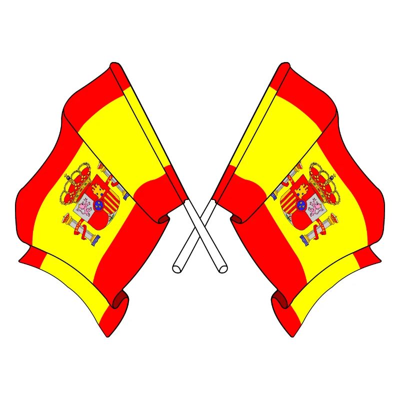 Zwei Flaggen Spanien