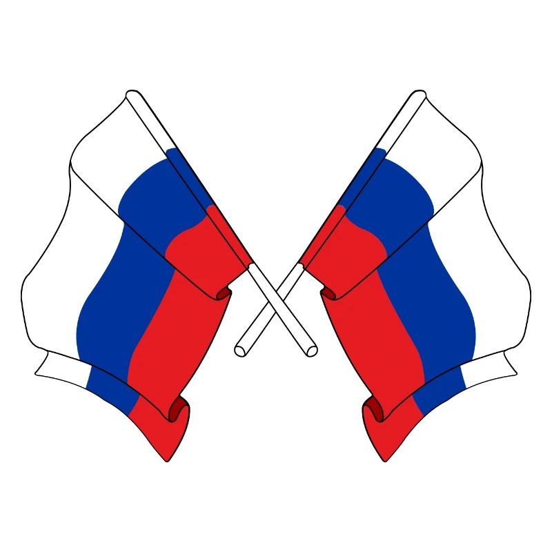 Deux drapeaux Russie