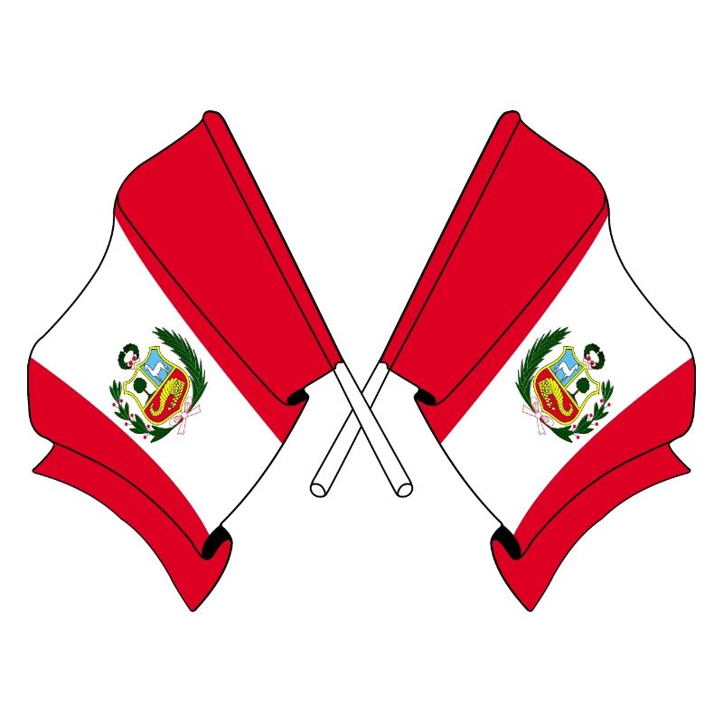 Deux drapeaux croisés du Pérou