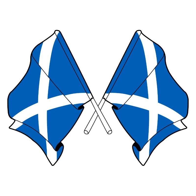 Deux drapeaux croisés de l’Ecosse