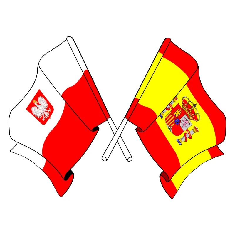 Drapeau de la Pologne, drapeau de l’Espagne