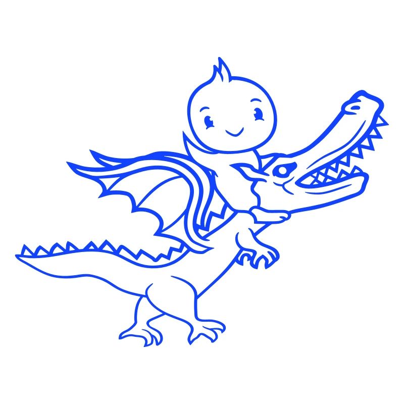 Duck Dragon Roars Sitting Riding Mythical Creature Monster