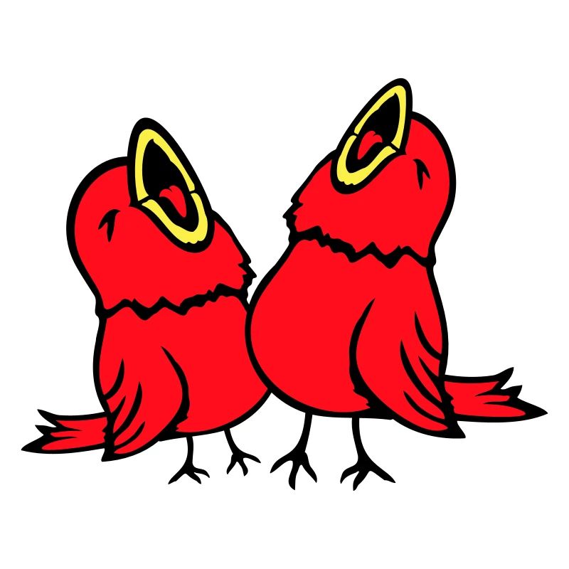 2 perruches, oiseaux chanteurs, moineaux, équipe de gazouillis