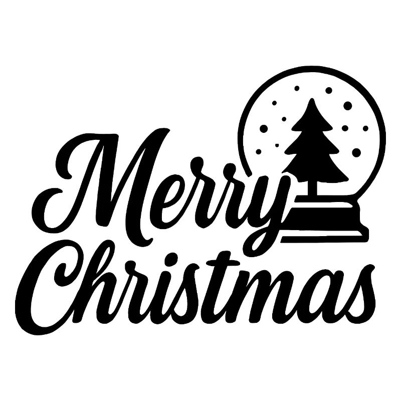 Merry Christmas Design mit Weihnachtskugel