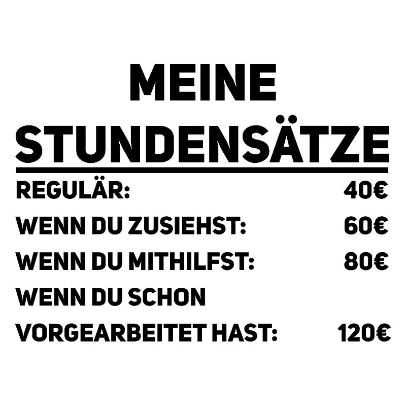 Handwerker Stundensätze