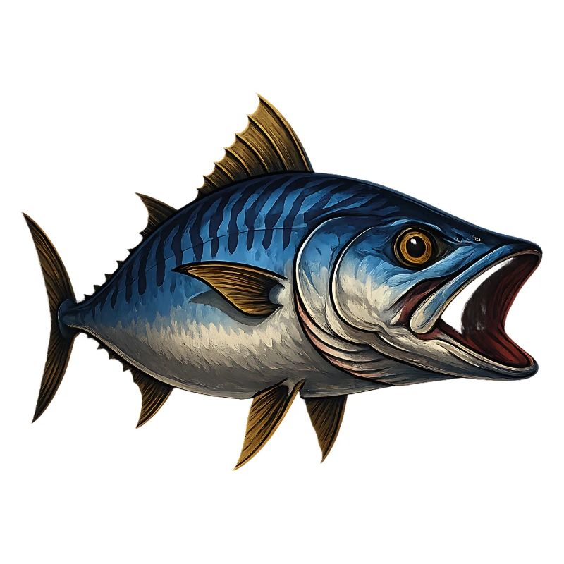 Dynamischer Blauflossen-Thunfisch Illustration