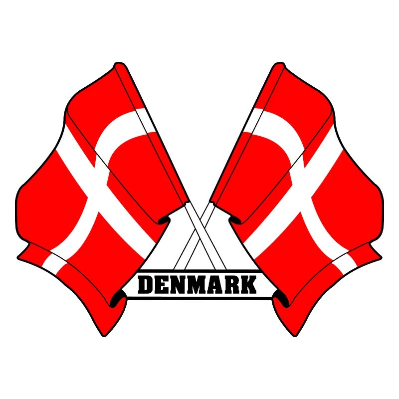 DENMARK – Crossed Flags