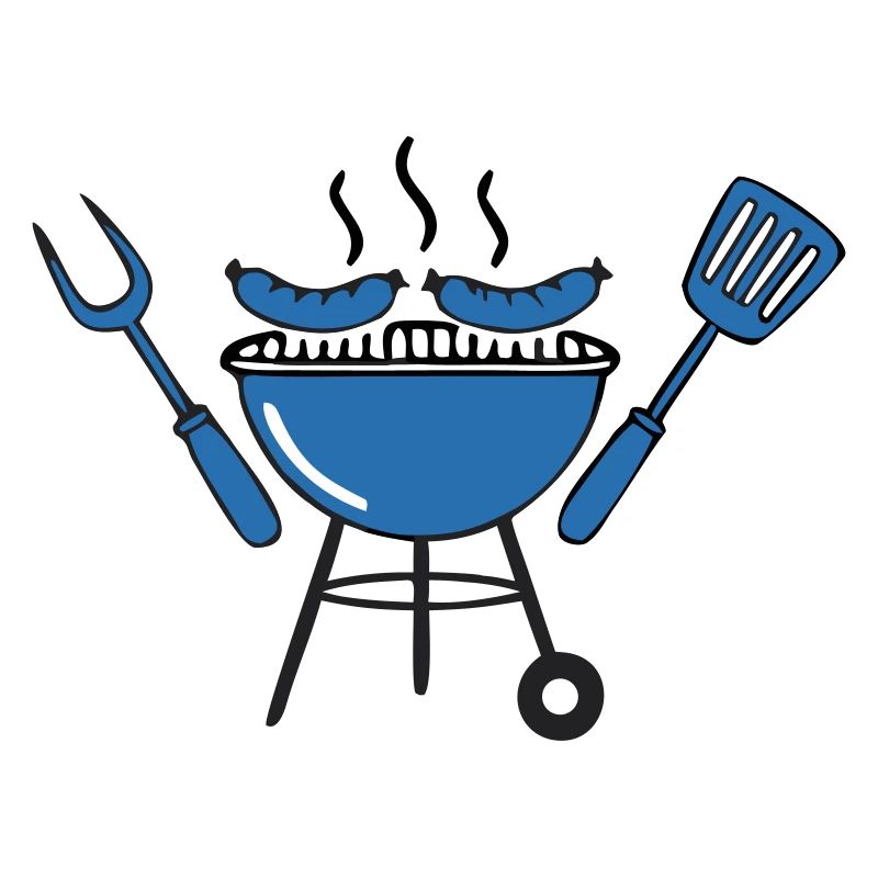 Kettle Grill BBQ Sausages Vector
