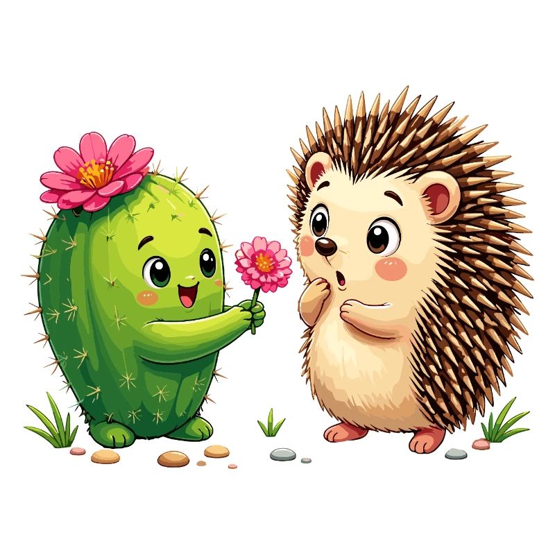 Ami Cactus & Hérisson : L’Amitié de la Fleur