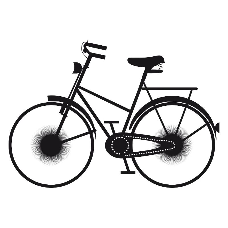 Silhouette de vélo noir