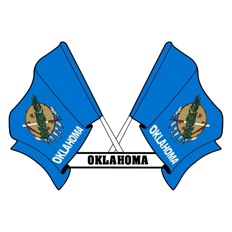 Deux drapeaux texte OKLAHOMA