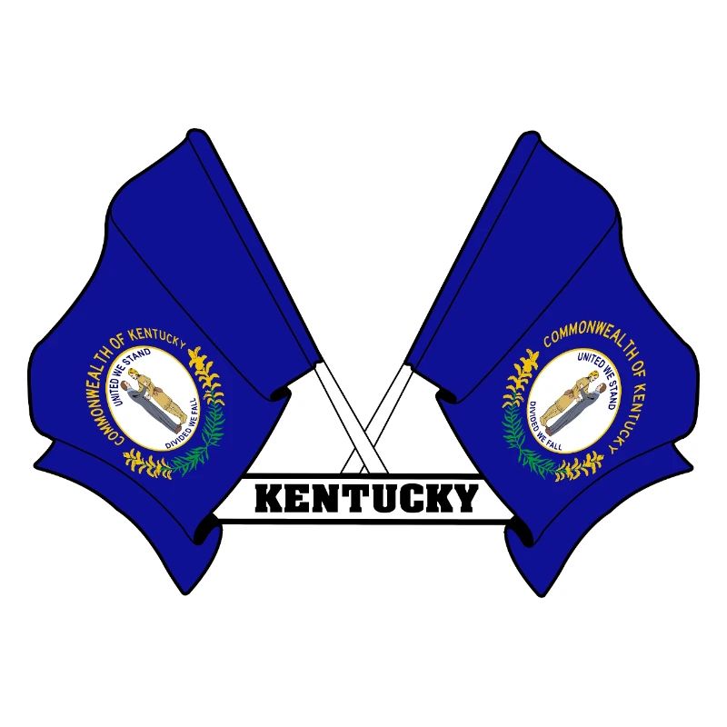 Two flags text KENTUCKY