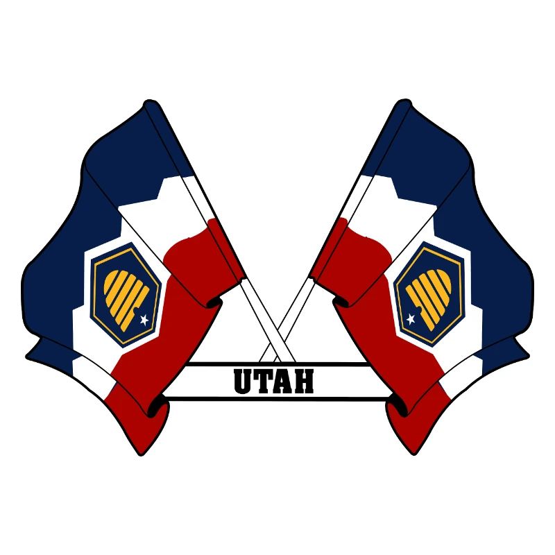Two flags text UTAH