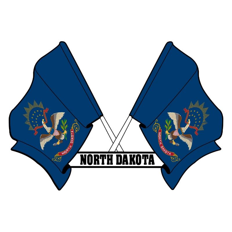wee flags text NORTH DAKOTA