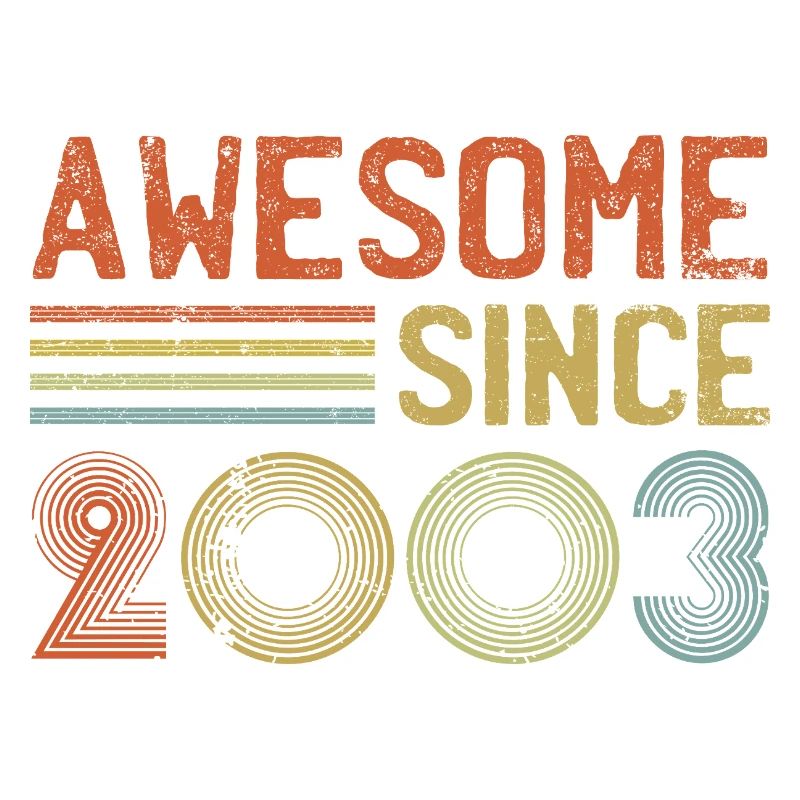 Texte du graphique de célébration rétro 2003